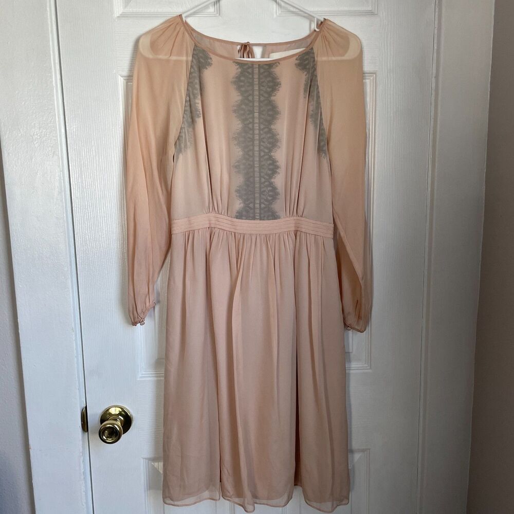 RARE J. Crew Collection Peach and Gray Mini Dress